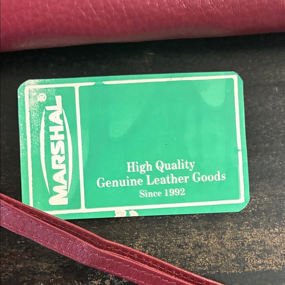 Marshall Leather Zip Wristlet - Raspberry Pink - Picture 2 of 4